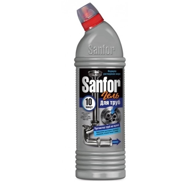  Sanfor средство д/чистки труб на кухне 750 мл (15)